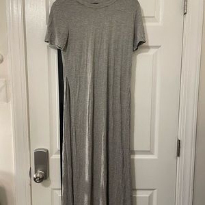 Gray long tee. Great dress up or down!